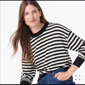 J.Crew AT784 NWT Supersoft mockneck sweater in stripe